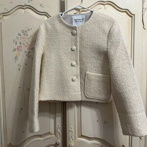 Marron Edition cream boucle jacket.